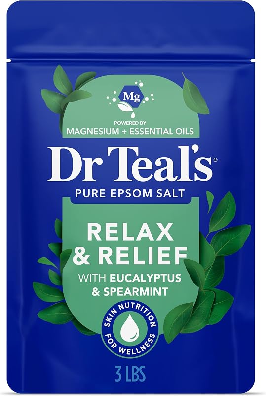 Dr Teal's Sais de Epsom com óleos essenciais de eucalipto e hortelã-verde, 1,36 kg
