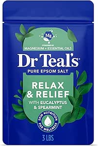 Dr Teal's Epsom Salt Magnesium Soak with Eucalyptus & Spearmint, 3 lbs