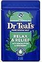 Dr Teal's Epsom Salt Magnesium Soak, Relax & Relief with Eucalyptus & Spearmint Essential Oils, 3 lbs