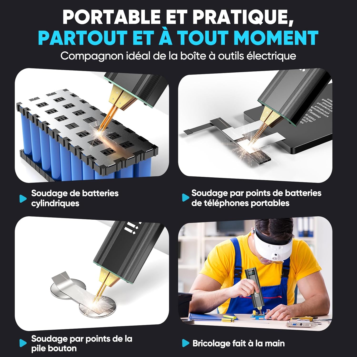 Seesii SE-209 Mini Spot Welder in various applications