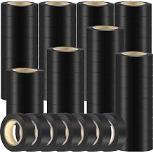 Qilery 60 Pack الشريط الكهربائي للماء 3/4 في &times; 65 ft شريط الأسلاك الكهربائية لأي طقس تحت 600 v الرئيسية في الهواء الطلق الأسلاك العازلة WrappingBlack