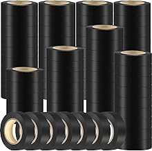 Qilery 60 Pack Electrical Tape Waterproof 3/4 in x 65 ft Electric Tape and Wire Tape for Any Weather Under 600V Home Outdo...