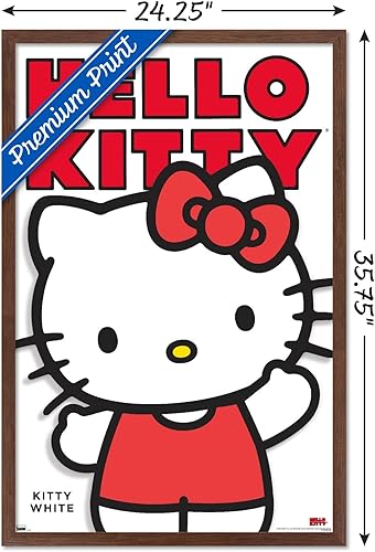 Vista 23 de Trends International Hello Kitty and Friends: Hello - Kitty - Póster de pared de la serie blanca de 34 pulgadas de largo x 22.4 W, paquete de póster