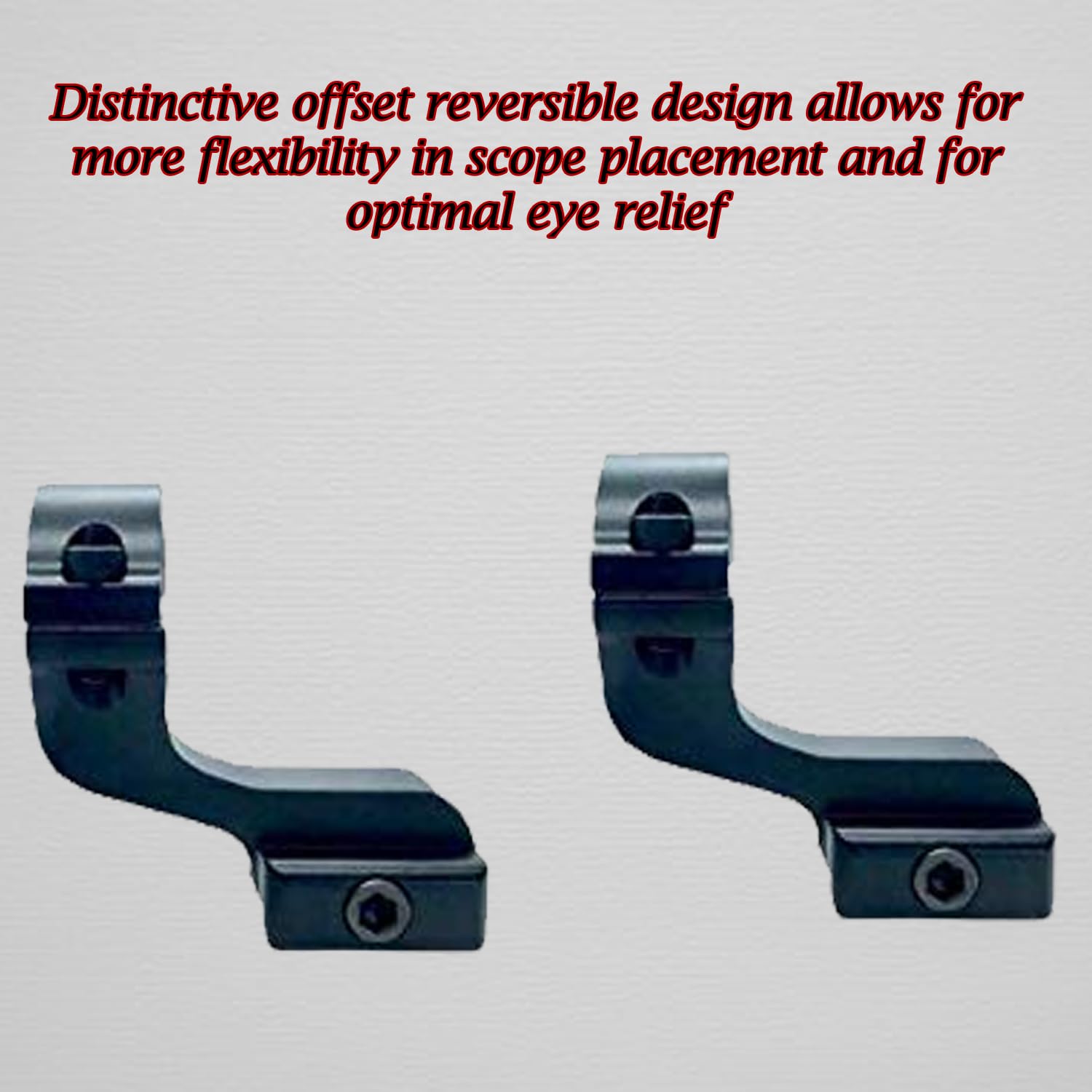 Snapklik.com : Offset Reversible 1 Inch Diameter Rifle Scope Rings 1 ...