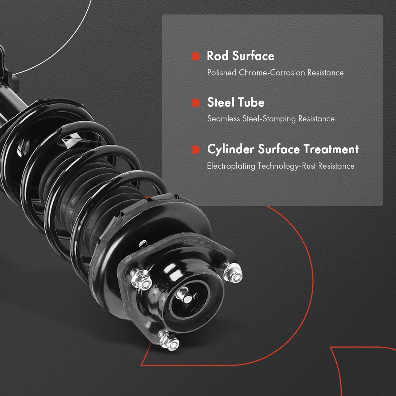 A-Premium Rear Pair (2) Complete Strut and Coil Spring Assembly Compatible with Nissan Altima 2000 2001, Driver and Passenger Side