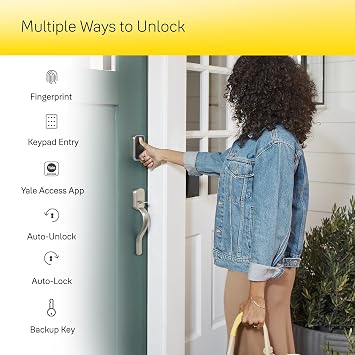 Yale Assure Lock 2 Touch Deadbolt, Oil Rubbed Bronze Entry Door Lock with Touch Digital Keypad Keypad and Fingerprint Scanner with Back-Up Key, (No Wi-Fi), YRD410-F-BLE-0BP