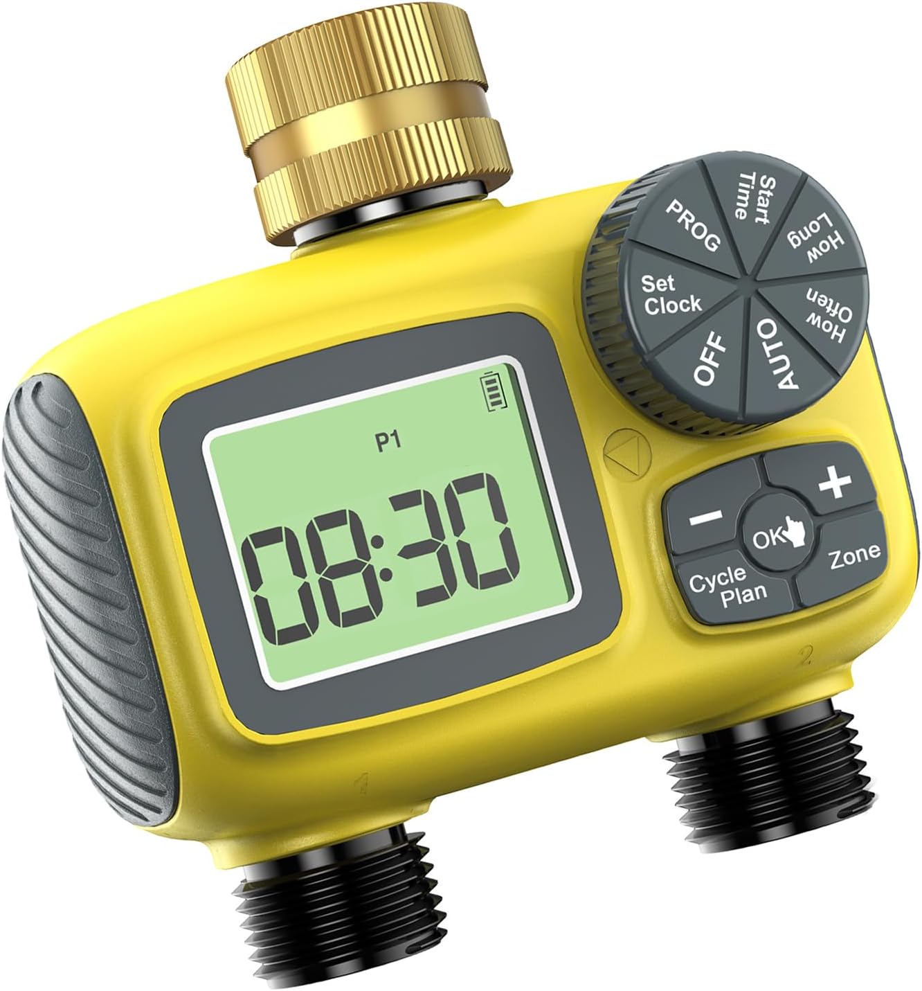 Automatic Irrigation Controller Auto Watering Timer with 2 Zone for Balcony Gardens and Small Outdoor Farms Automatic Garden Watering with LCD