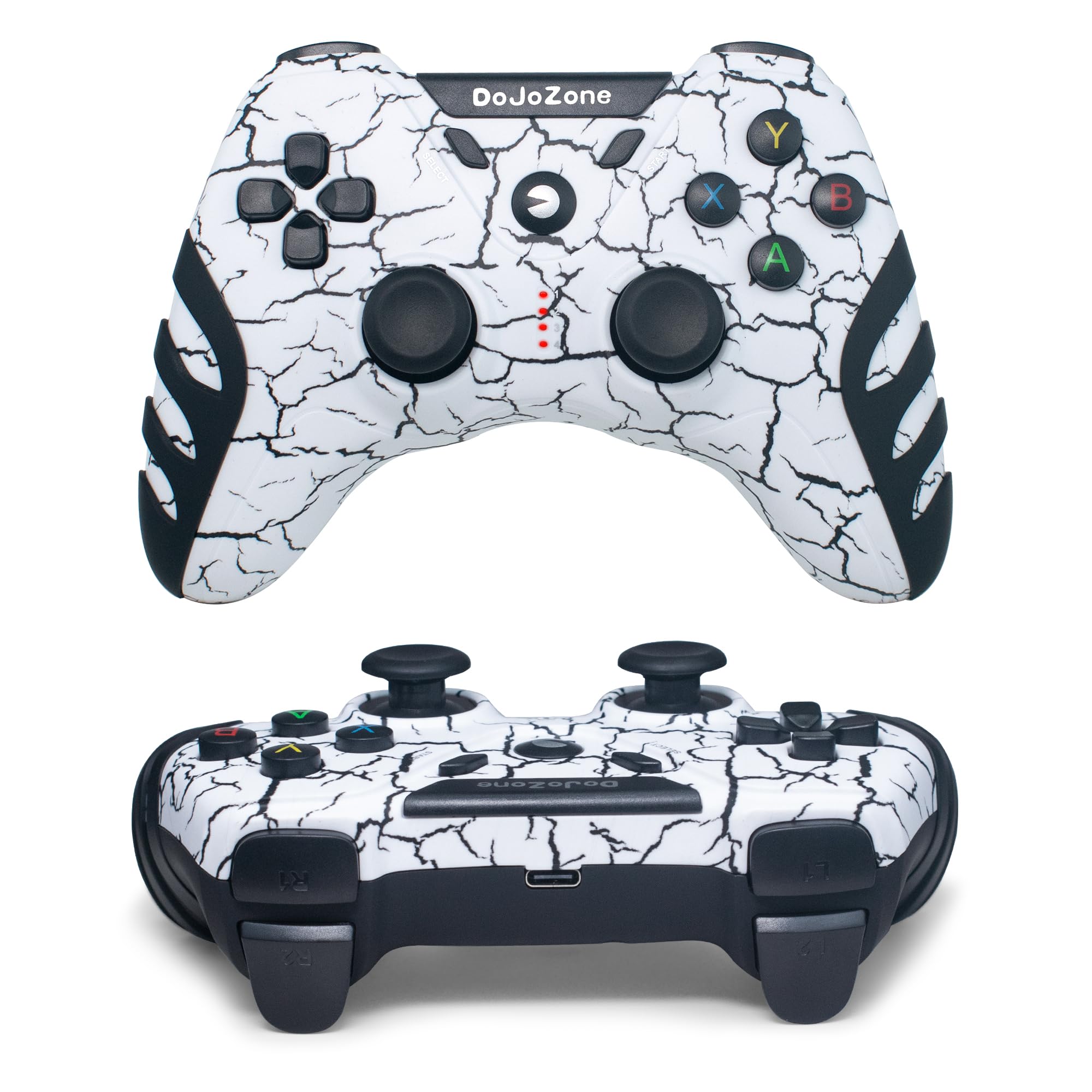 DoJoZone Controller PC Wireless, Joystick PC PS3 Controllers con Effetto Hall Joysticks/Vibrazione, 2,4G Wireless Gamepad per Windows 11/10/ 8/7, PS3, Steam, Laptop, Raspberry Pi, Android TV/TV Box