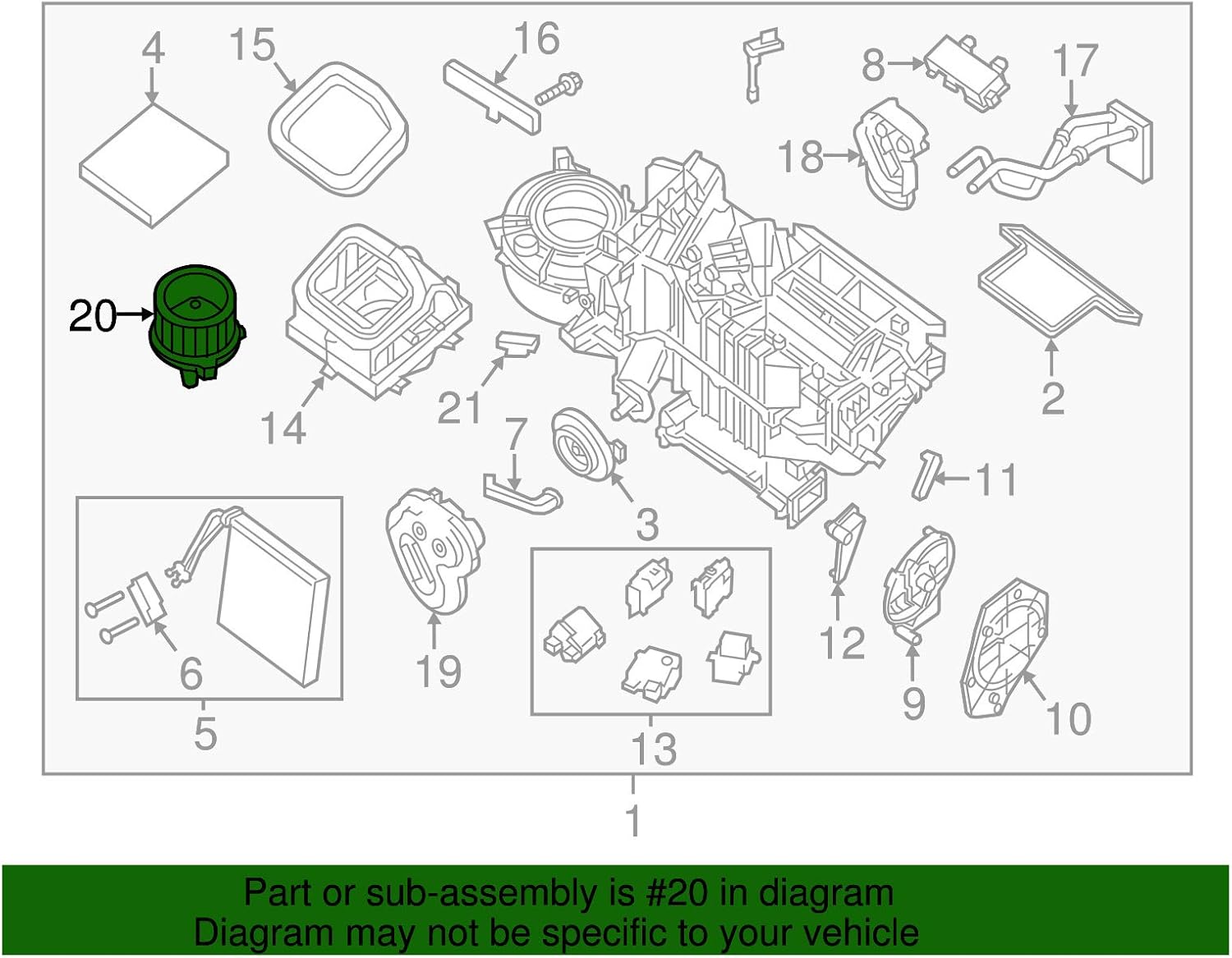Genuine Nissan (27226-EA010) Blower Motor Assembly