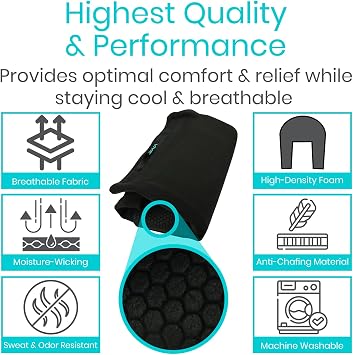 Vive Crutch Pads, Bag, Hand Grips (5 PCS) - Crutches for Adults Armpit | Padding, Hand Grips, Accessories Pouch - Soft Tips Medical Padded Handles for Kids, Men, Women - Lightweight