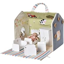 Tikiri Doll House with Wooden Furniture