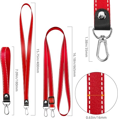 Miniatura 2 de Correa de cordón para teléfono, 1 cordón de muñeca, 1 correa para el cuello, 1 cordón ajustable para cruzar, 3 almohadillas de TPU transparente