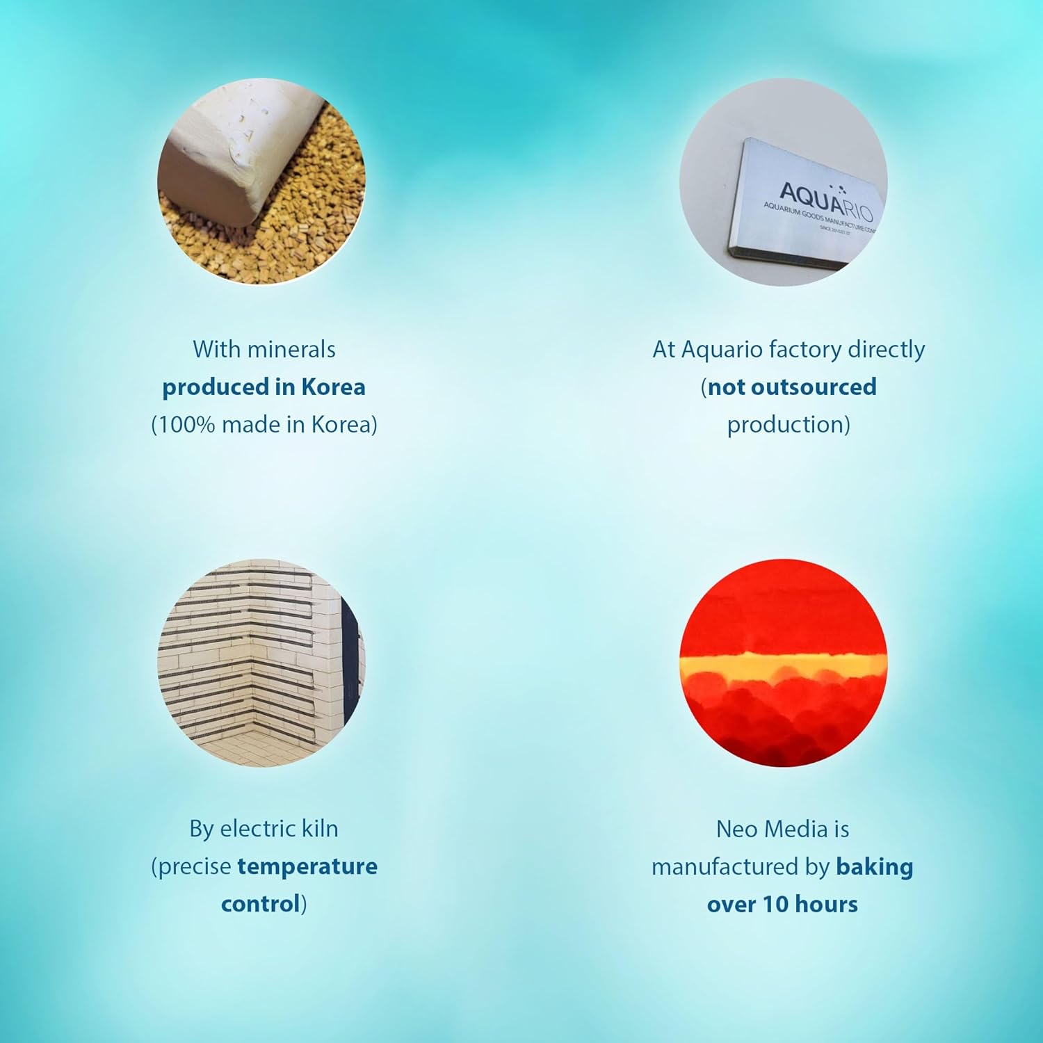 Neo Media Quad - Ceramic Aquarium Bio Filter Blocks - Freshwater, Saltwater, Pond, Tank Canister, Sump - Porous Internal Filtration Structure, Even Water Flow Circulation & Clarity - Soft, 5L