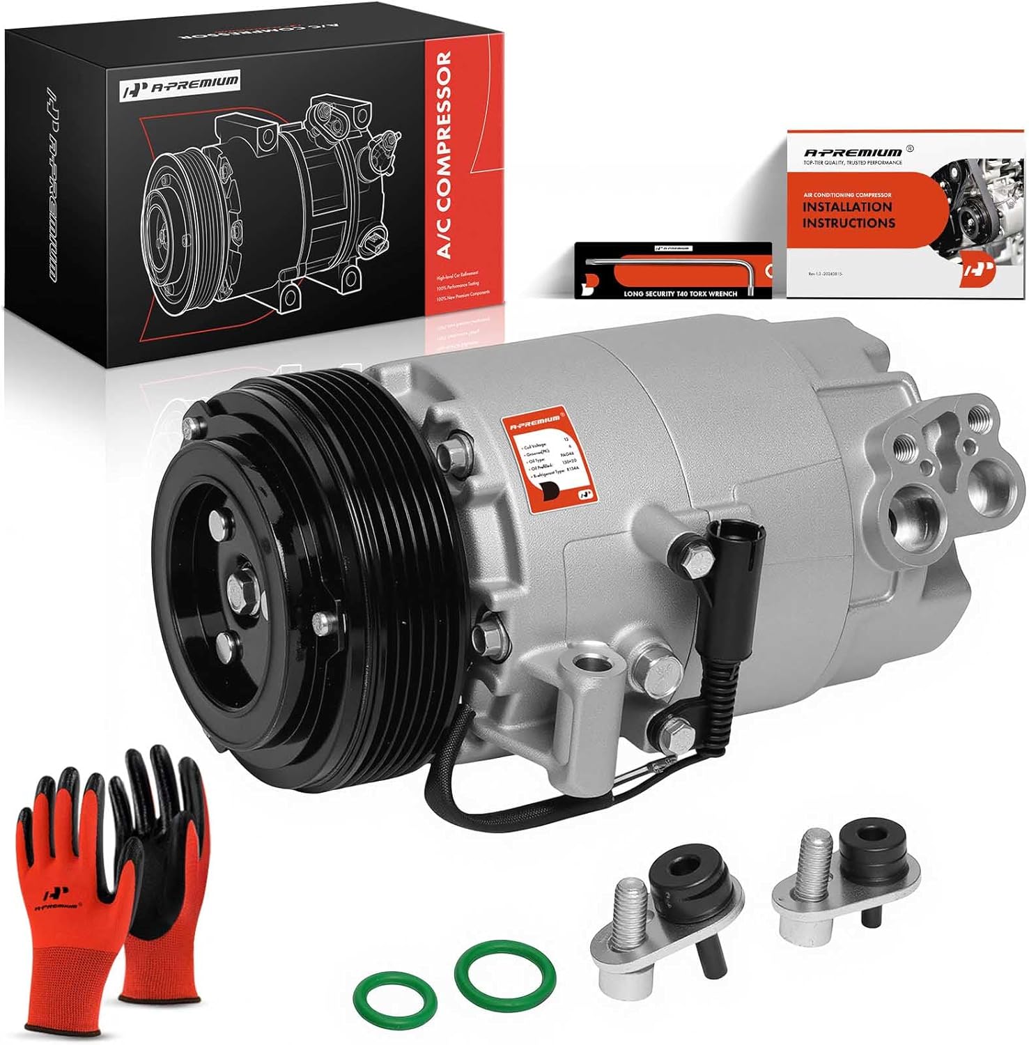 A-Premium A/C Compressor with Clutch Compatible with BMW Z4 3.0L 3.2L 2006 2007 2008