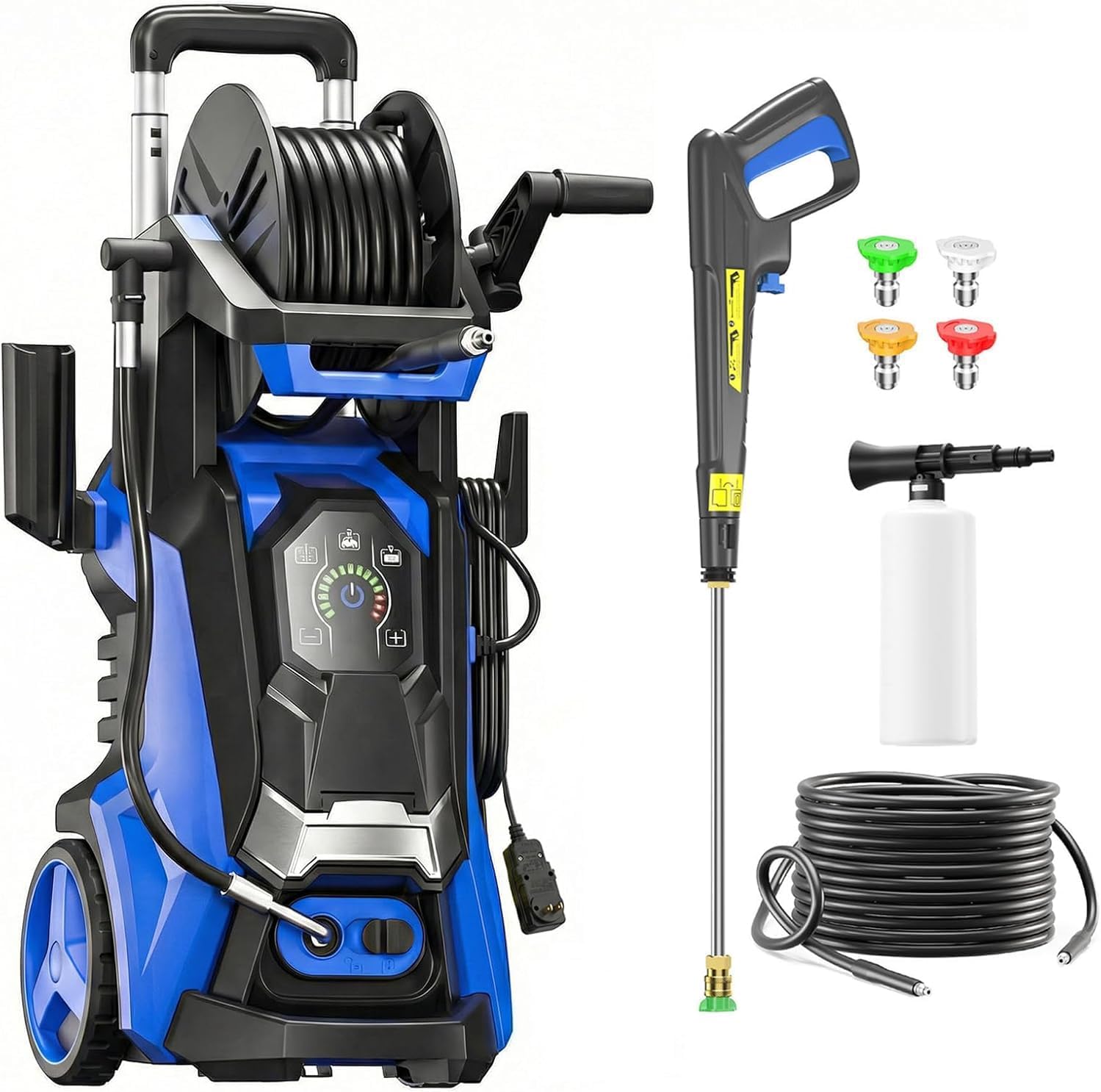 Pressure Washer with Touch Screen, 5000PSIIMAX Power Washers with Foam Cannon, High Pressure Cleaning Machine for Cars, Fences, Patios, Decks and Driveway