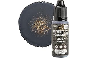 Haute Couture Creations: The Gilded Allure of Onyx Alcohol Ink