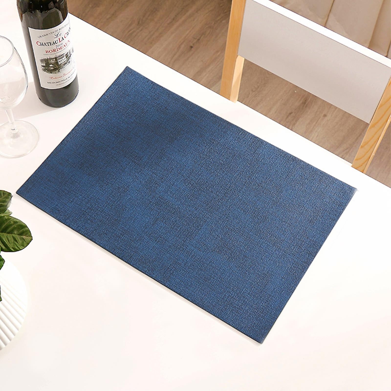 Set de table lavable simili cuir rectangulaire impermeable pour nettoyage facile