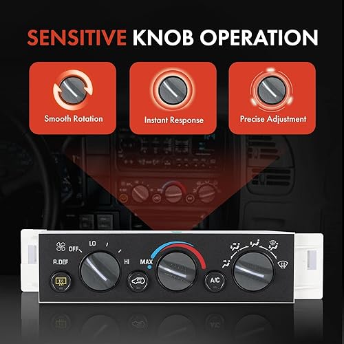 Miniatura 3 de A-Premium Módulo de panel de control de clima con calefactor AC con desempañador de ventana trasera compatible con vehículos Chevy, Cadillac y GMC -