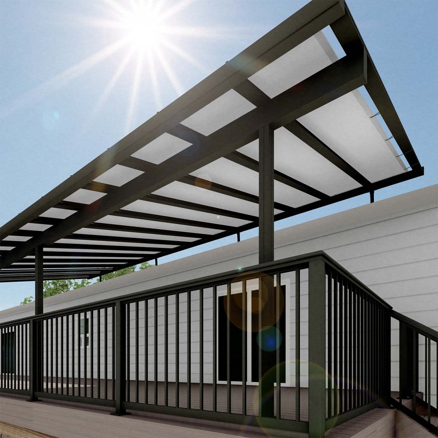 SunnyRoyal 8'x16' Waterproof Sun Shade Sail Straight Edge with Full Side Grommets 95% UV Blockage & Water Resistant Fabric Cloth Screen for Outdoor Patio Canopy Awning Garden (Gray)