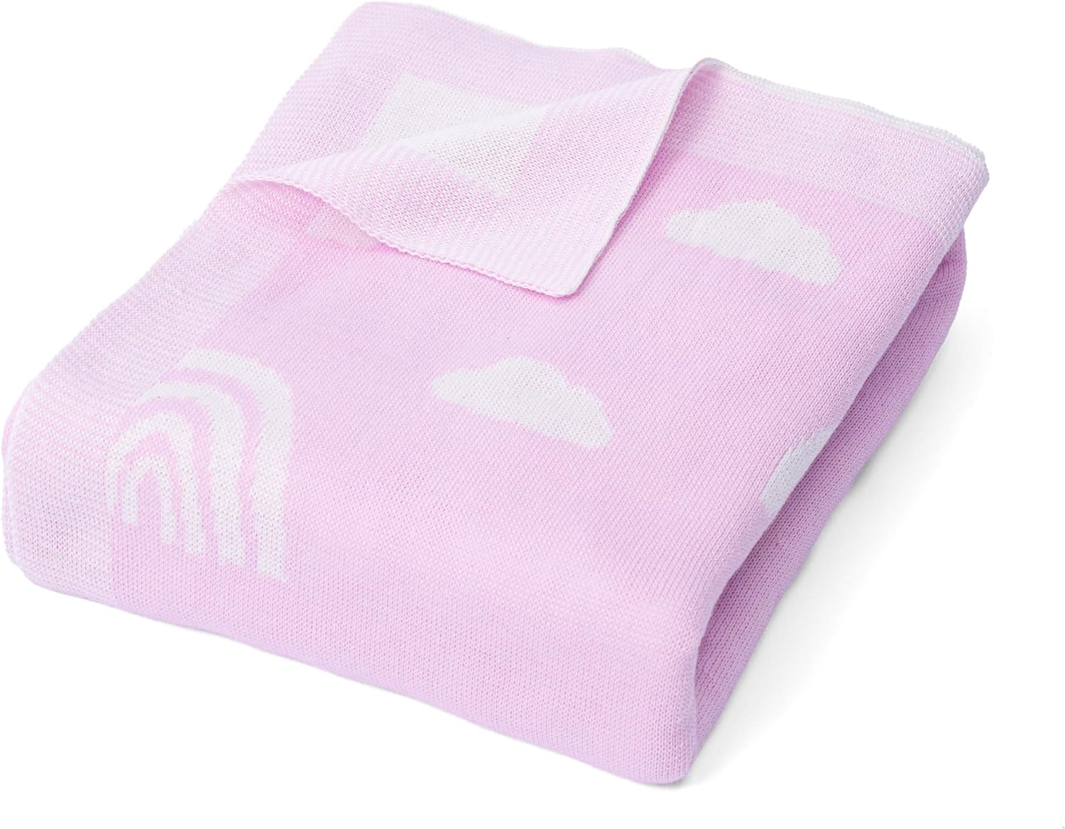 Rainbow Lilac Jacquard Baby Blanket, 30"x40" Two-Sided Breathable Throw Blanket for Boys and Girls, Newborn Infant Toddler Ideal for Gift