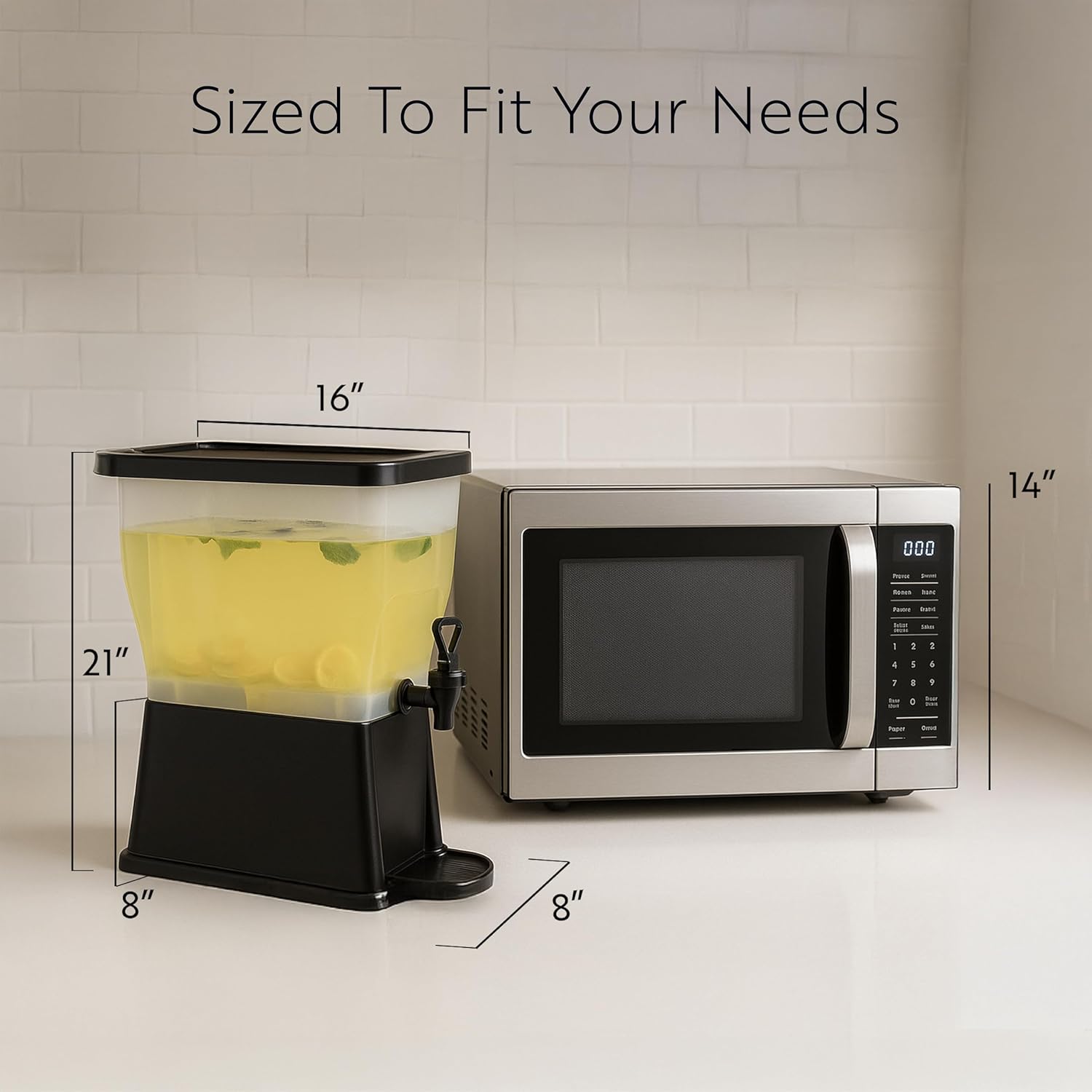 Restaurantware Bev Tek 3 Gallon Drink Dispenser 1 Dishwashable Beverage Dispenser - Detachable Tank Includes Decals Black Plastic Carnival Juice Dispenser With Stand Push-Button Spigot