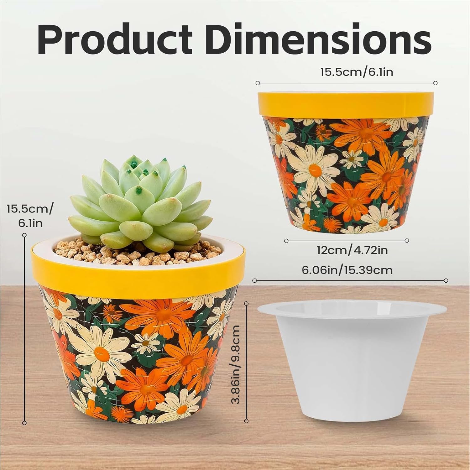 パズル花瓶 大人用 - 記念品 植木鉢 クラフトキット 装飾 | パズル プランターポット 3D | 頭の体操 屋内 子供 女性 趣