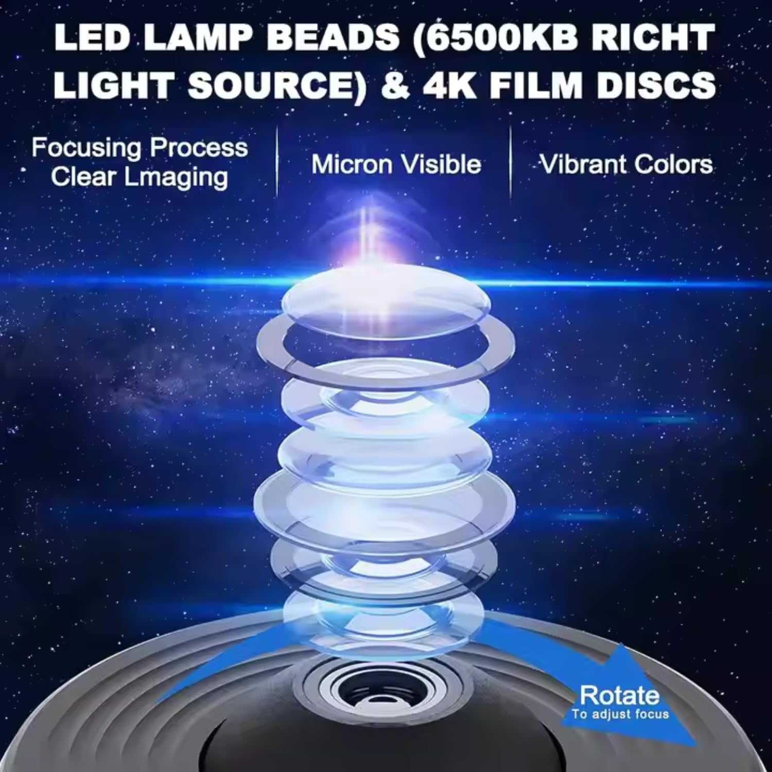 One94Store Galaxy Projector Night Light – HD Star Projector with 12 Replaceable Film Discs & Timer | Planetarium Ceiling Light for Bedroom, Kids & Adults | Starry Sky & Milky Way Lamp (White) - Image 5 thumbnail