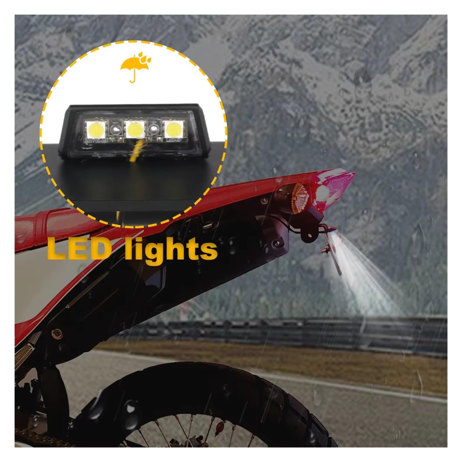 Moto Supporto Targa Portatarga Moto Posteriore Coda Ordinata Registrazione Per CRF300L Per CRF300Rally Per CRF300RX Per CRF300RL