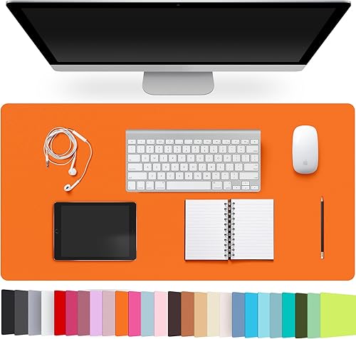 Miniatura 33 de Protector de almohadilla de escritorio de piel CADONO, almohadilla de escritorio antideslizante, gran almohadilla de ratón de piel sintética PU,