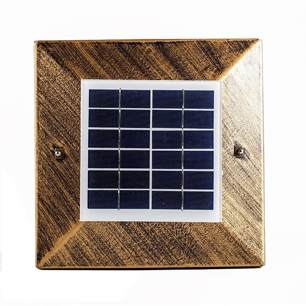 Odlewana ciśnieniowo aluminiowa lampa solarna LED IP45, lampa na słupek ogrodzeniowy, zewnętrzna dekoracja krajobrazu, lampa solarna na słupek, do willi na świeżym powiet(One Color-15.7in)