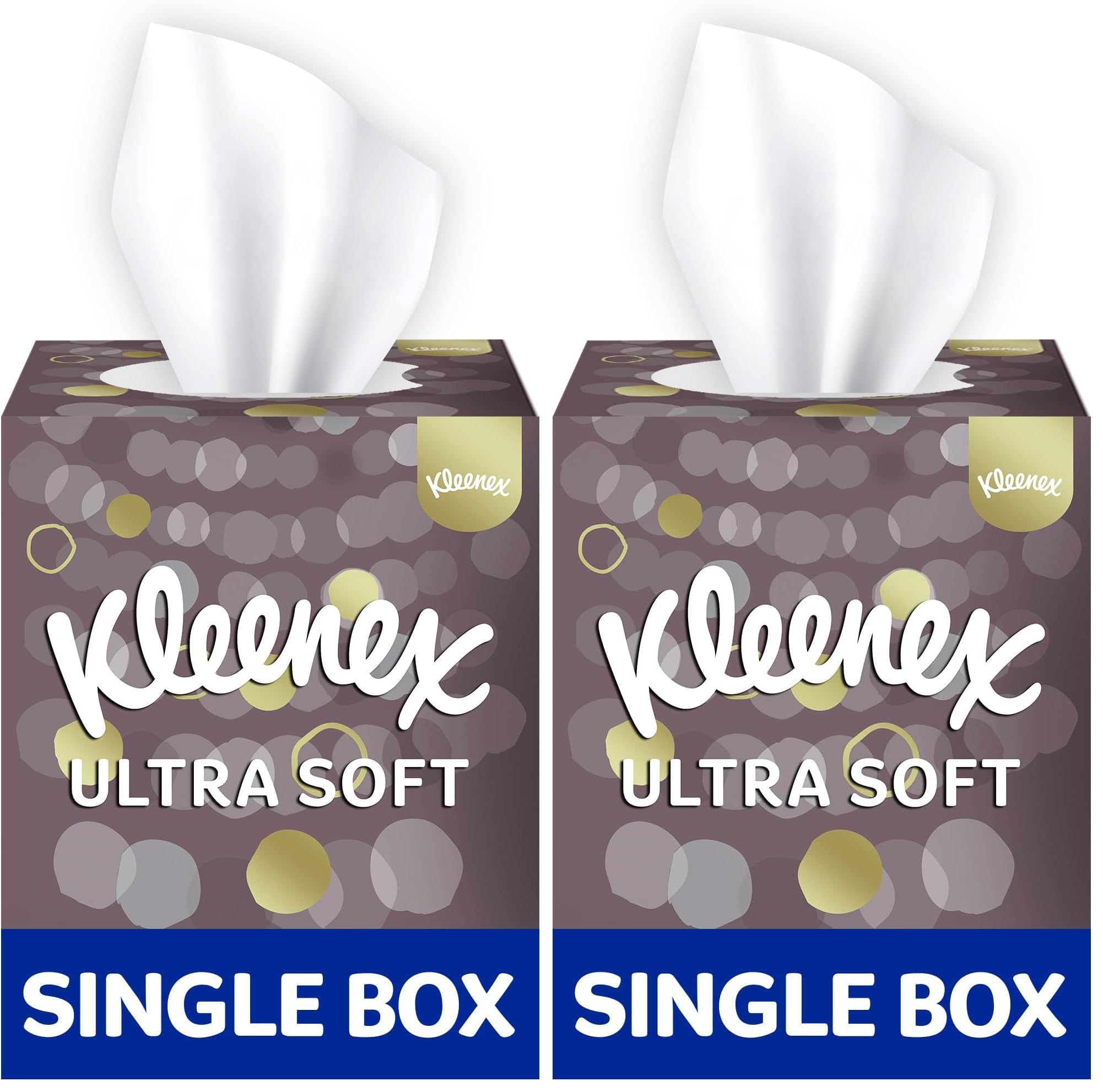 Kleenex Ultra Soft Facial Tissues, Single Cube Box (Pack of 2)