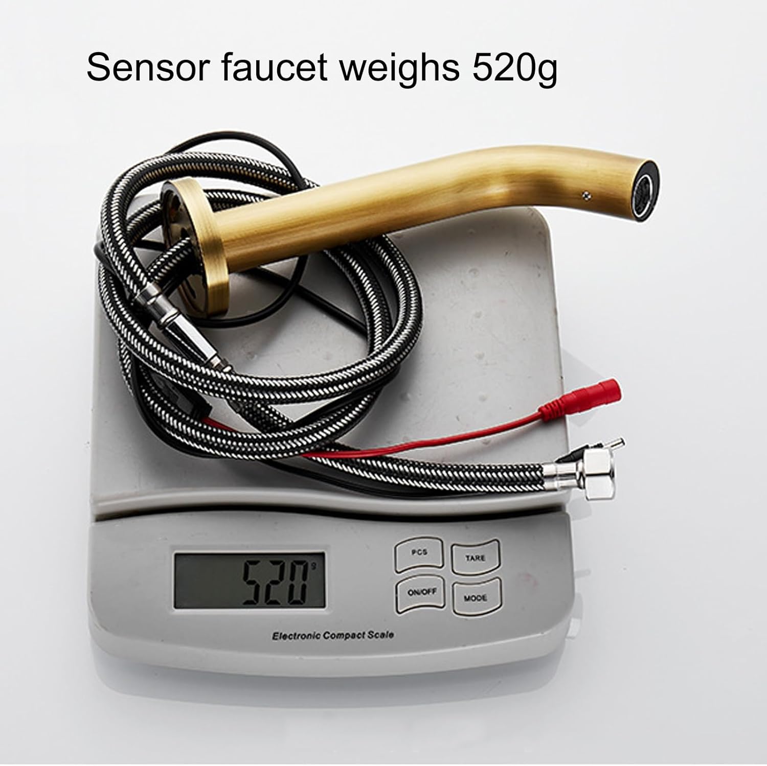 Automatic Sensor Faucet, DC Battery Powered, Black Yellow Options, 18cm 21cm 24.5cm Length Touchless Water Tap, Wall Mounted Faucet for Kitchen Bathroom, High Efficiency Water Saving, Easy Installatio