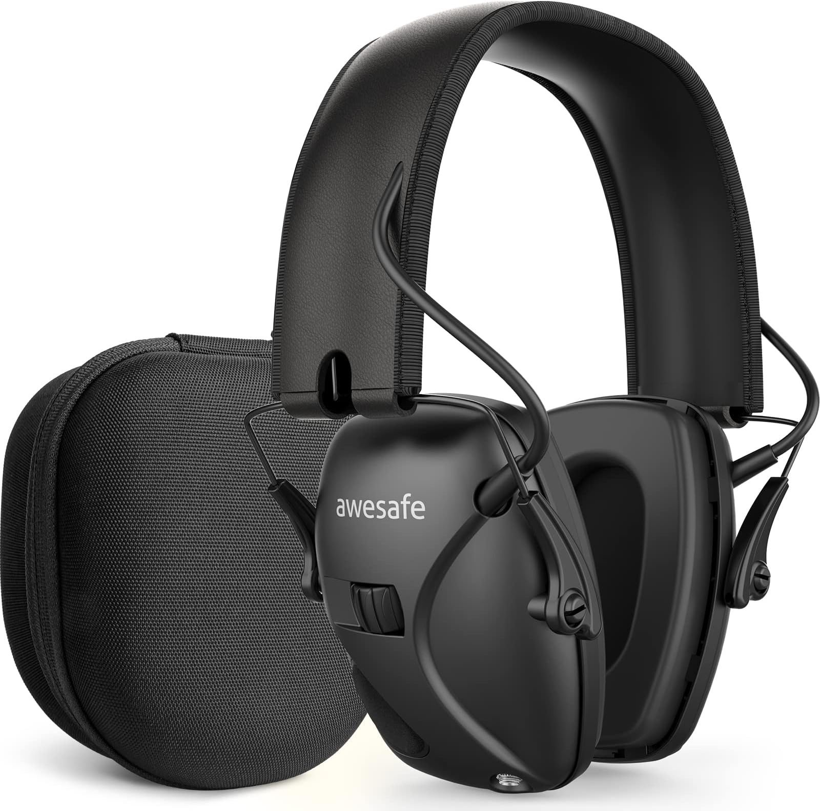 Electronic Ear Defenders for Adults Hearing Protection Noise Cancelling Headphones - Safety Earmuffs Ear Protectors with Hard Storage Case
