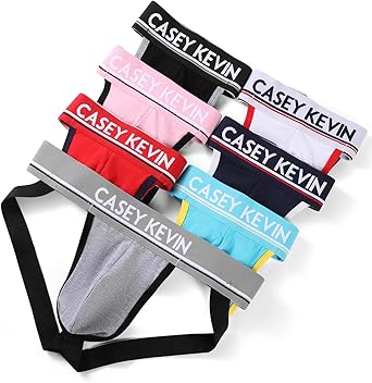 Casey Kevin Men's JockStrap Breathable Athletic Supporter Sexy Jock Strap Cotton Underwear for Men