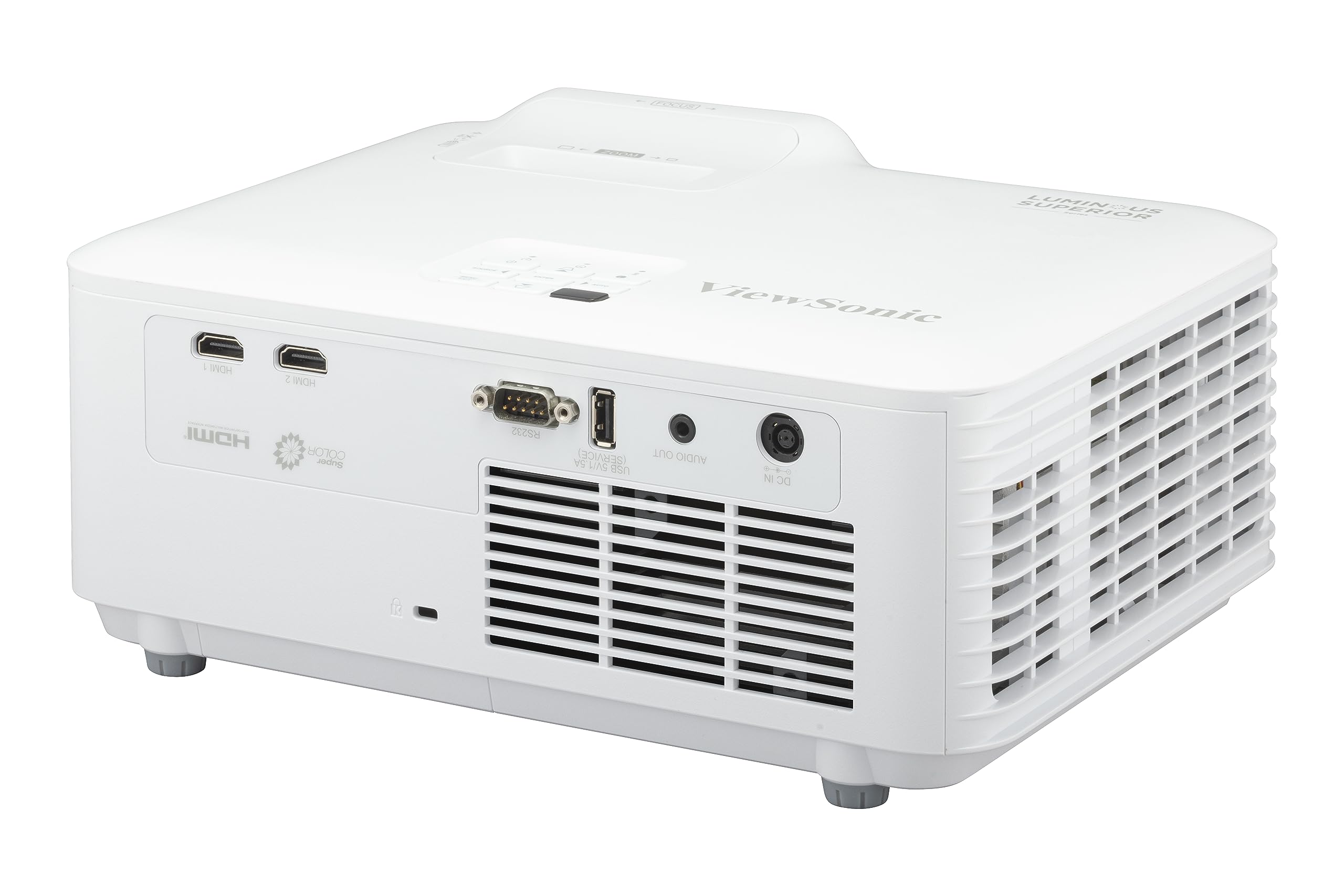 ViewSonic V52HD, Le projecteur d'installation Laser Full HD 1080P, 5000 lumens ANSI, écran Ultra-Large, Correction de l'effet trapèze, 2X HDMI, USB-A, Haut-Parleur 15W