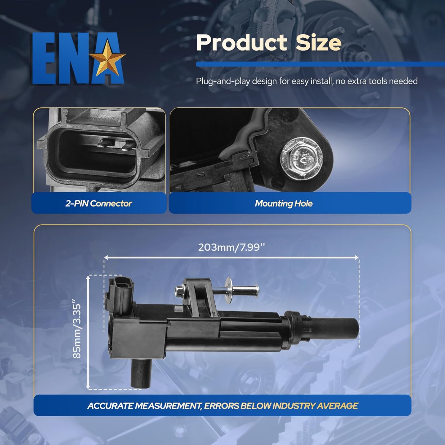 ENA Set of 8 Ignition Coil Pack Compatible with Dodge Jeep Ram Dakota Commander Grand Cherokee Aspen Durango 2008 2009 2010 2011 2012 2013 V8 4.7L Coils Replacement for UF601 5149049AB48937 GN10458