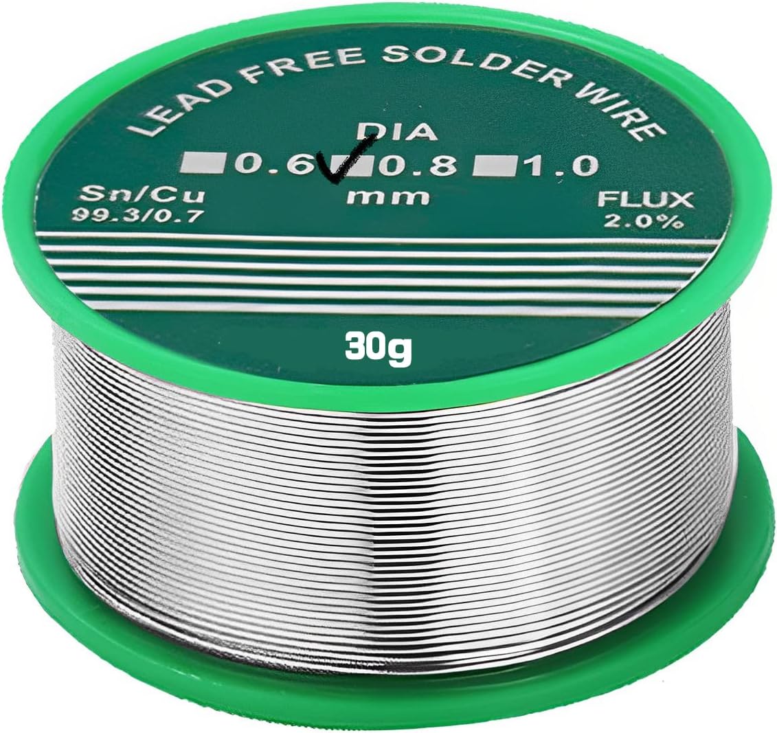 Filo Di Saldatura Senza Piombo 60g + Flussante 12g - 2mm, Per Elettronica E Riparazioni