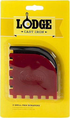 Miniatura 3 de Espátulas para sartenes tipo parrilla fabricación Lodge SCRAPERGPK, Rojo y negro