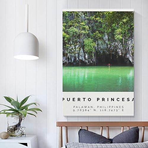 Miniatura 5 de Póster de Puerto Princesa, impresión colorida, arte de pared de Puerto Princesa, decoración de fotos de Puerto Princesa, póster de arte en lienzo