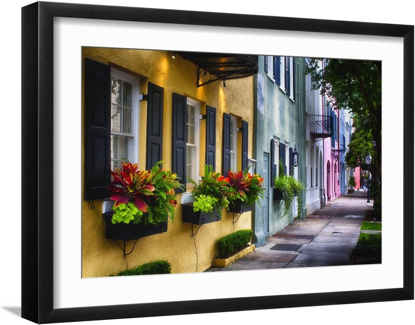 ART.COM Wall Photographic Print Rainbow Row II, Charleston South Carolina by George Oze, 24" x 16"