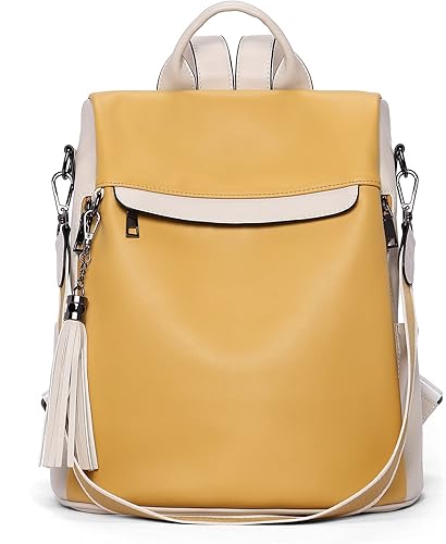 Telena - Mochila de viaje tipo cartera para mujer, de cuero sintético, antirrobo, tamaño grande, bolsa moderna para llevar colgada al hombro para