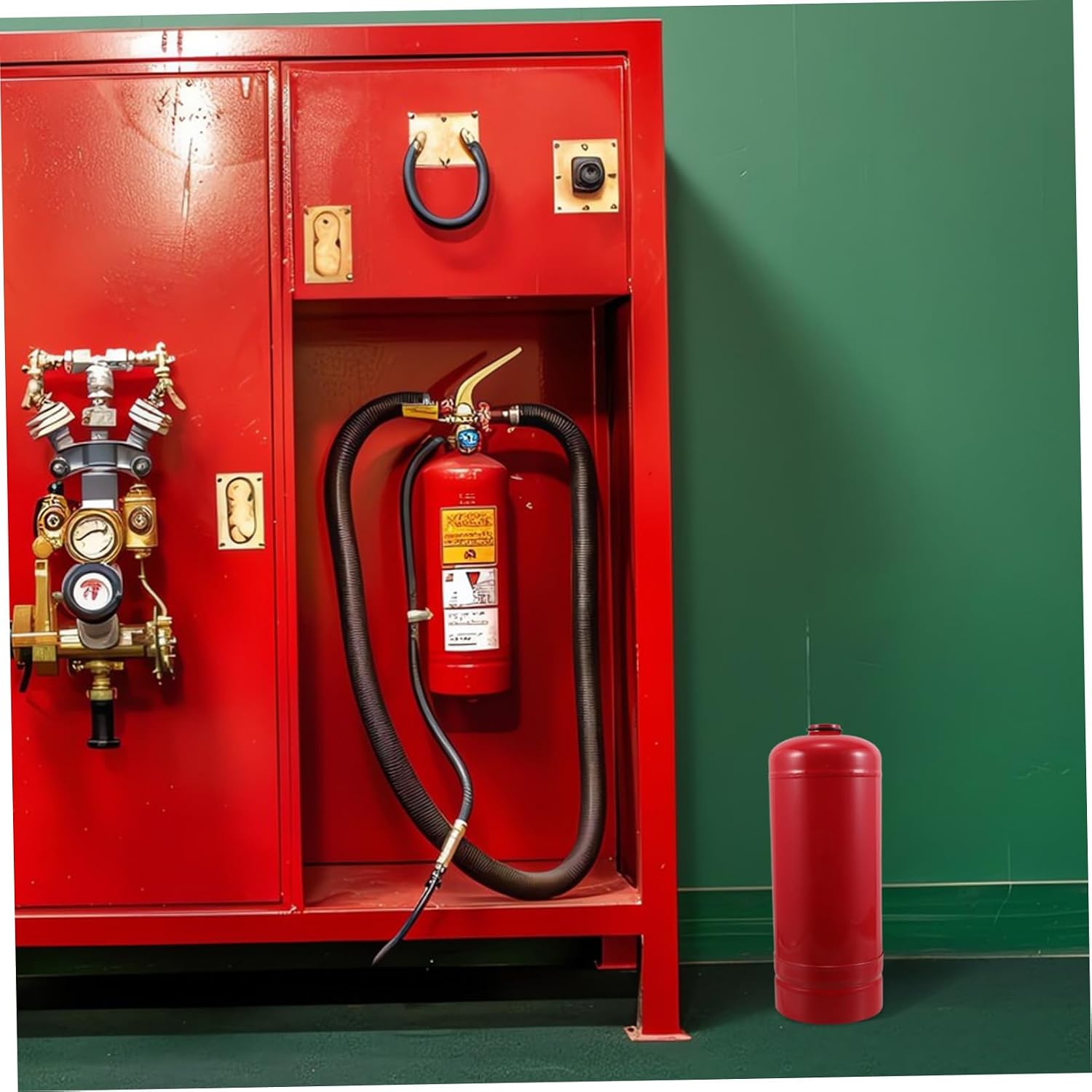 NUOBESTY 2Kg Refillable Steel Cylinder Empty Tank for Versatile and Garage Fire Prevention Durable and Portable Safety