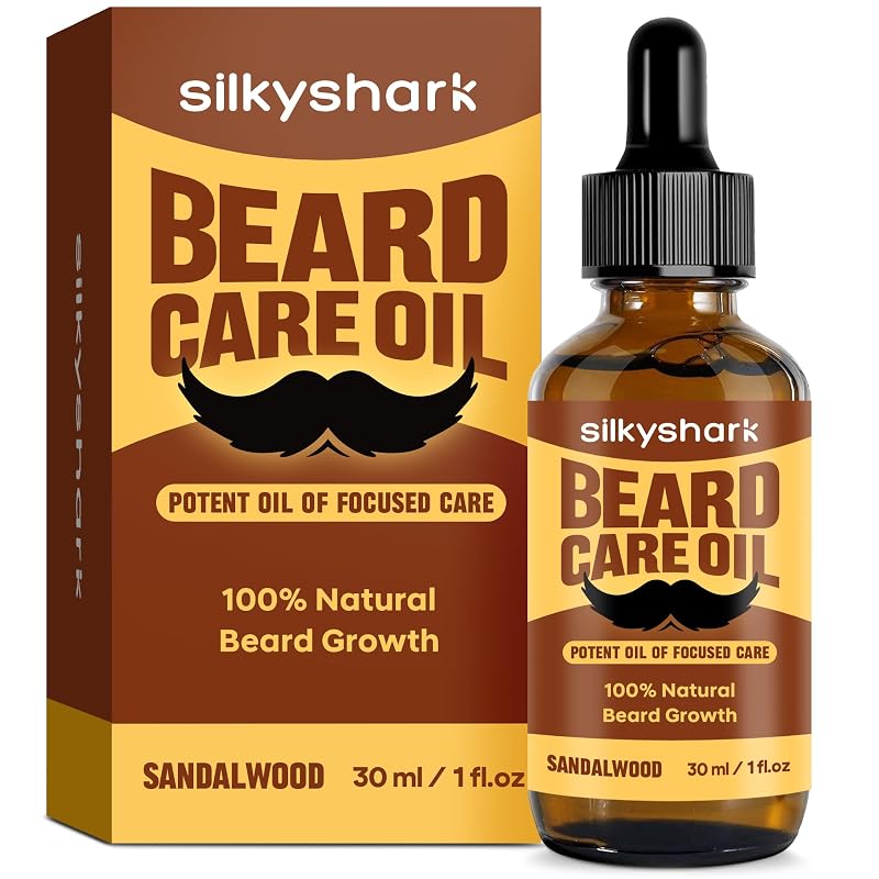 Óleo para Barba SilkyShark com fragrância de sândalo, 30 mL