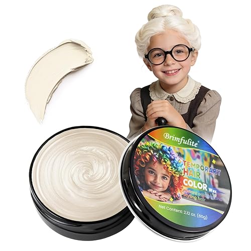 White Hair Wax, Temporary Hair Color Wax, Nourishing & Washable