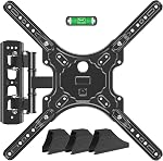 MOUNTUP TV Supports muraux pour la plupart des TV 26-60 pouces, Plein mouvement TV Bracket avec pivotant et extension, bras articulés, incrustation, nivellement, conception monotube, Max VESA 400x400mm jusqu'à 77lbs, MU0009