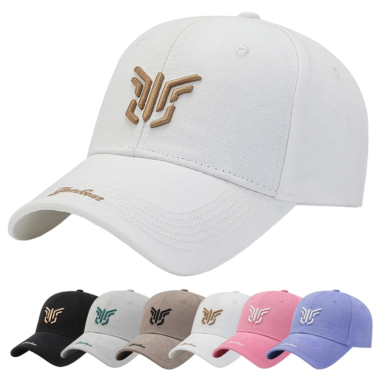 Enwokran Gorra de béisbol, Unisex Algodón Gorra el Sol Moda Bordado Gorra Running Hombre Mujer Ajustable Sombrero Verano Gorra Beisbol