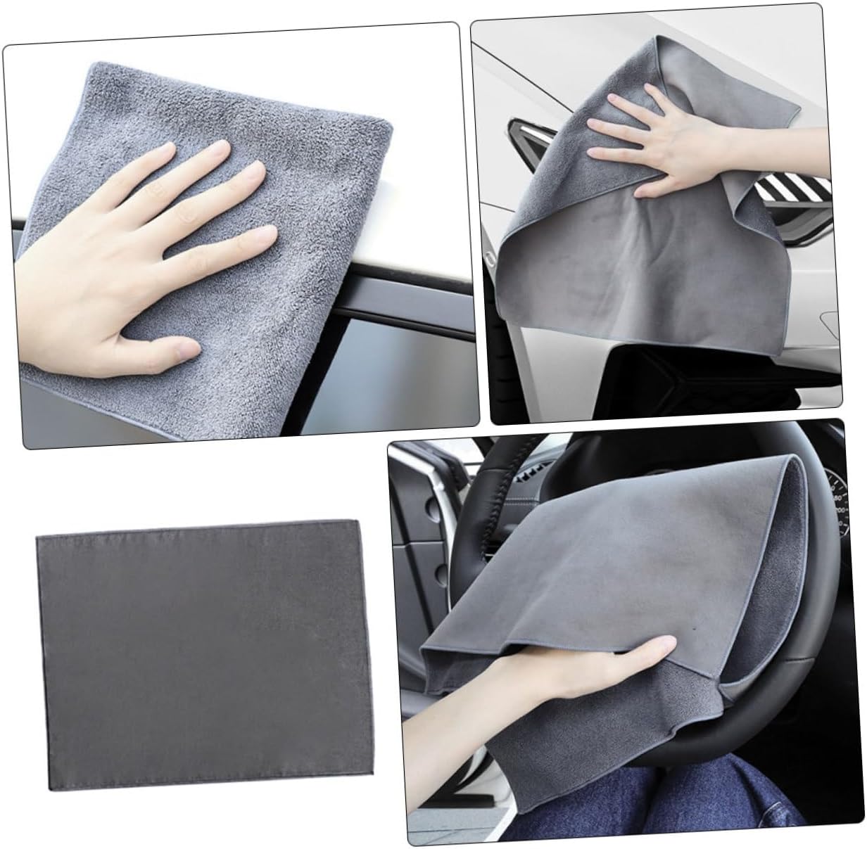 Thick Suede Car Wash Towel 30x40cm Absorbent Car Drying Cloth Cleaning Rag for Automotive Interior and Exterior Use