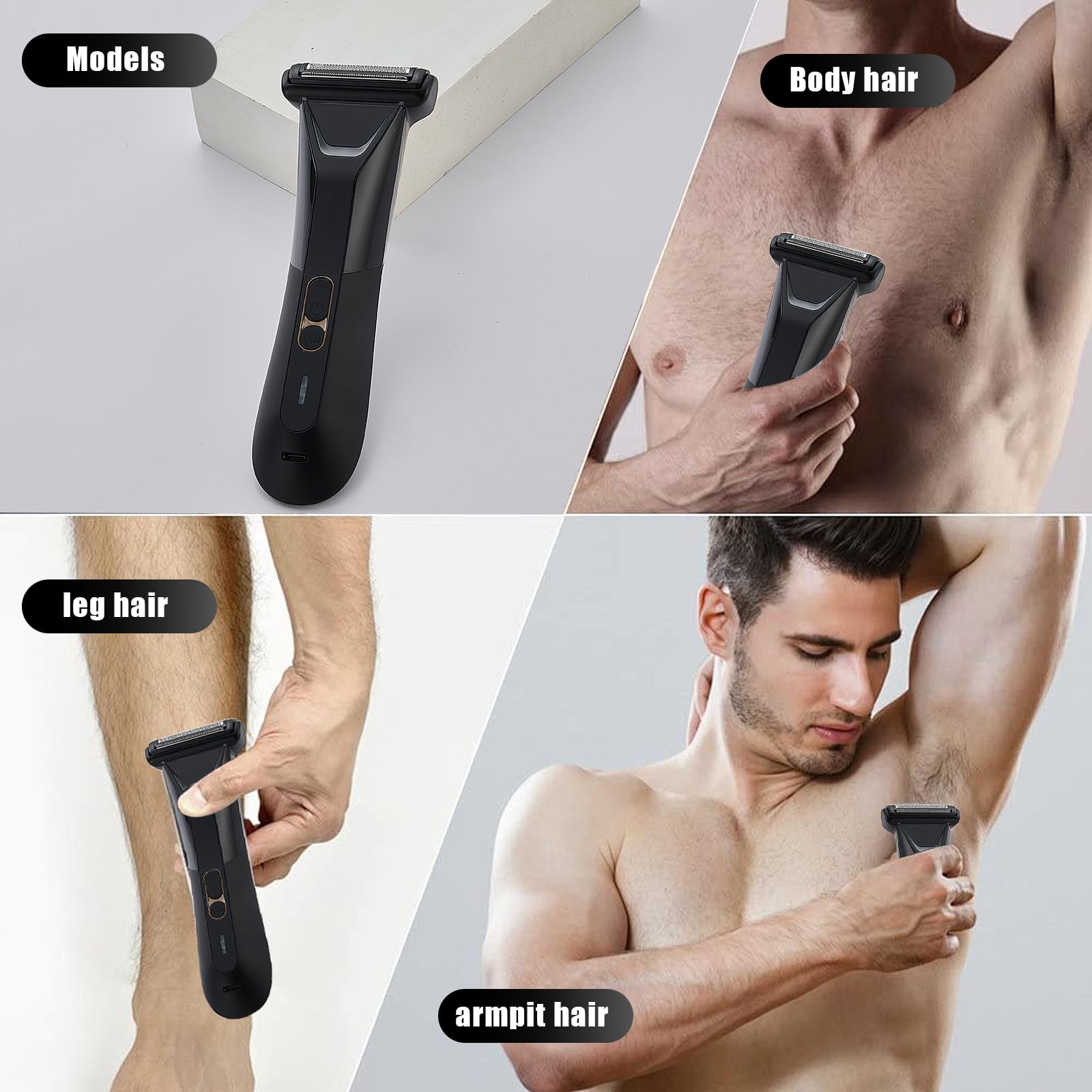 2 cuchillas de repuesto compatibles con MANSCAPED The Lawn Mower 5.0 Ultra Body Hair Trimmer Cuchillas de aluminio para cabezales de afeitadora de bolas de hombre