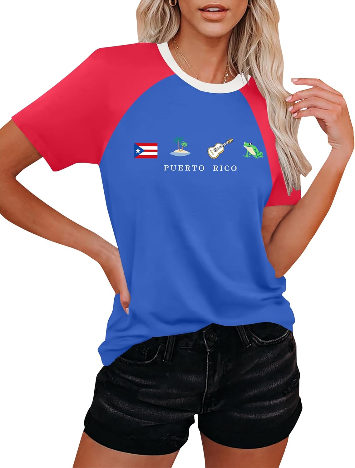 Puerto Rico Shirts for Women Puerto Rico Flag Graphic Shirt Boricua Tees Puerto Rican Pride Short Sleeve Tops - Image 5