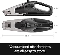 Vista 8 de BUFF Handheld Vacuum Cordless - Portable and Rechargeable Car Vacuum Cleaner with LED Flashlight, Crevice Tool, Brush, and Storage Case for Home